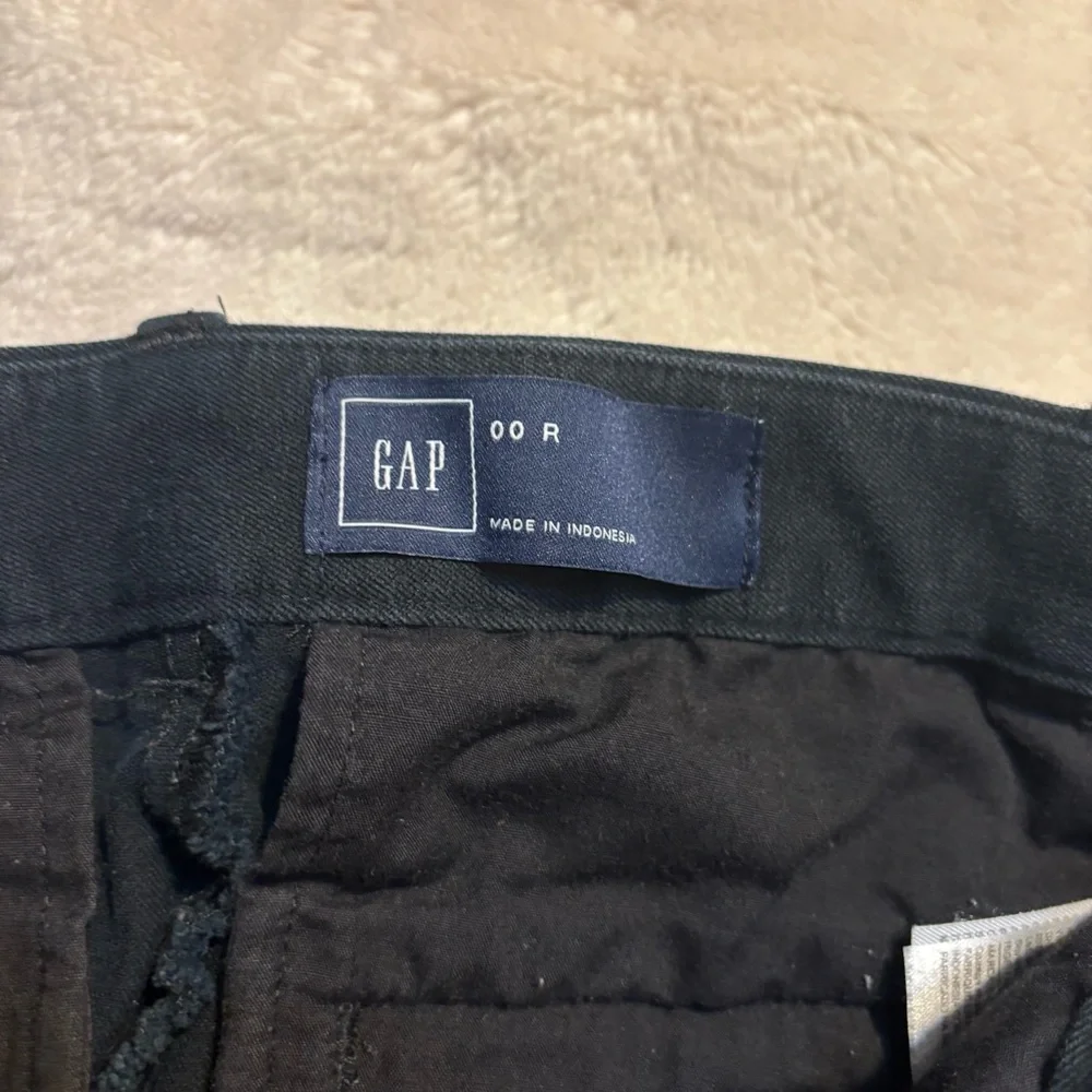 GAP Skinny Ankle B Pants Sz 00R True Black Stretch Cotton Spandex Cropped Pants